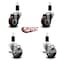 Service Caster 3'' Maroon Poly Wheel Swivel 1-3/8'' Expanding Stem Caster Set 2 Brakes, 4PK SCC-EX20S314-PPUB-MRN-2-TLB-2-138 - alternate 4